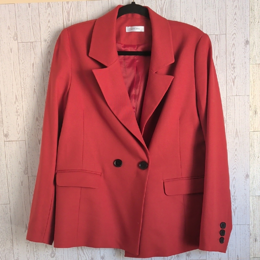Anine Bing Classic Red Blazer